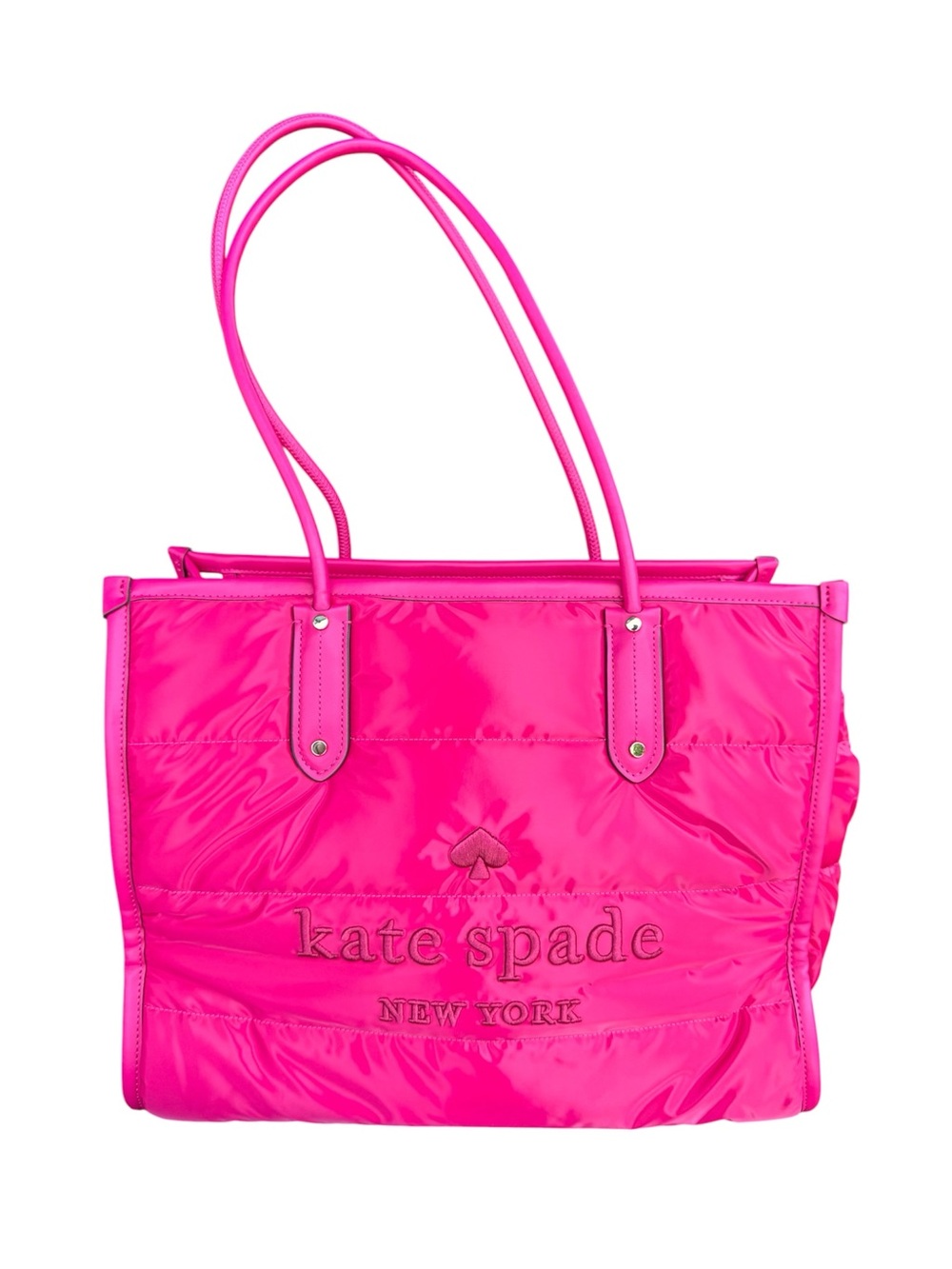 kate spade Ella Extra Large Tote Bag candied Pink Glossy puffer
